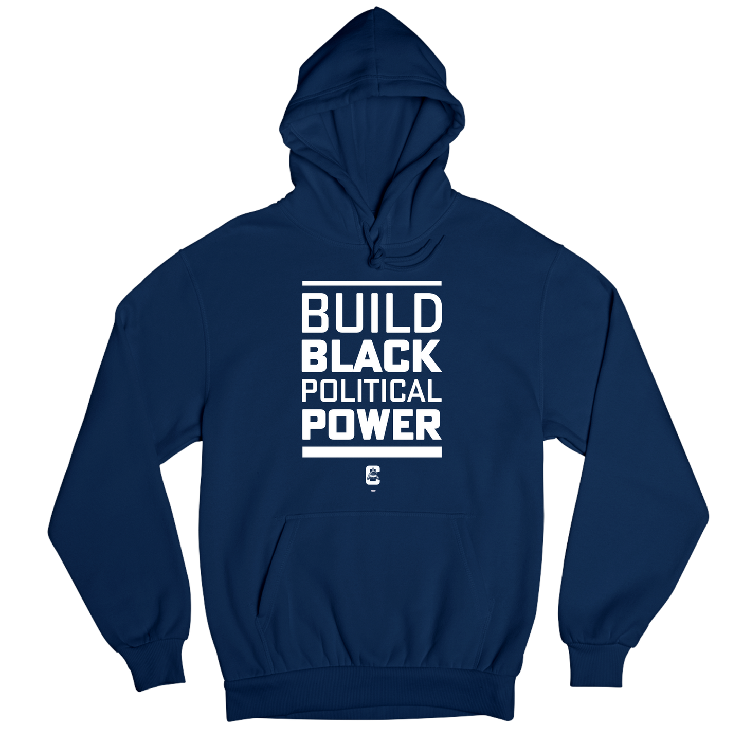 BUILD BLACK POLITICAL POWER PULLOVER HOODIE